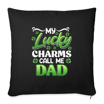 My Lucky Charms Call me Dad Papa - Sofa pillowcase 17,3'' x 17,3'' (45 x 45 cm) - black - Front