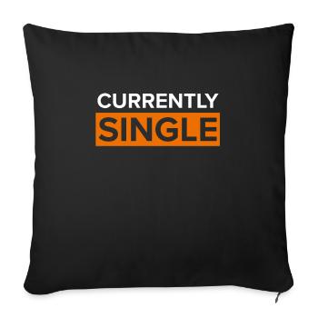 Amis de vacances Je suis célibataire - Housse de coussin décorative 45 x 45 cm - noir - Devant