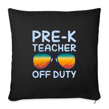 Vorschule Kindergarten Erzieher off duty Lehrer - Sofakissenbezug 45 x 45 cm - Schwarz - Vorne