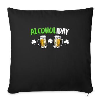 Alcoholiday St. Patricks Day - Sofakissenbezug 45 x 45 cm - Schwarz - Vorne
