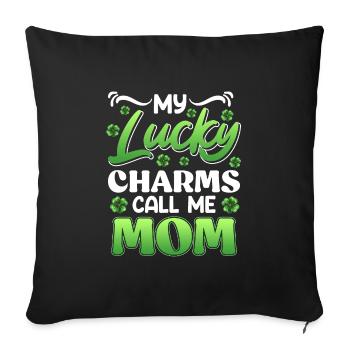My Lucky Charms Call me Mom Mama - Sofakissenbezug 45 x 45 cm - Schwarz - Vorne