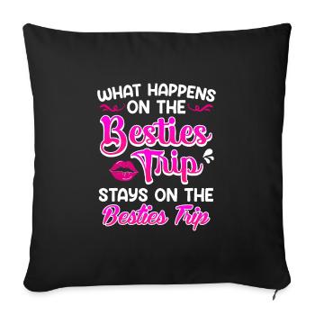 Beasties Trip Friends Summer Holiday Spring Break - Housse de coussin décorative 45 x 45 cm - noir - Devant