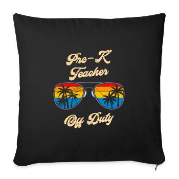 Vorschule Kindergarten Erzieher off duty Lehrer - Sofakissenbezug 45 x 45 cm - Schwarz - Vorne