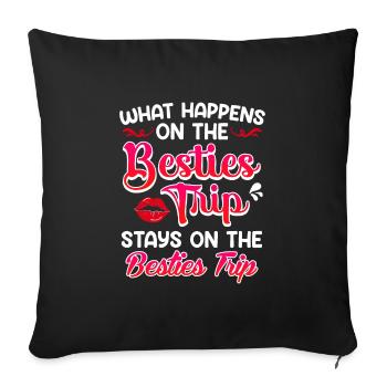 Beasties Trip Friends Summer Holiday Spring Break - Housse de coussin décorative 45 x 45 cm - noir - Devant