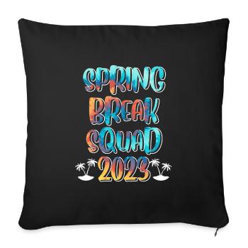 Spring Break Squad Sommerferien Spring Break - Sofakissenbezug 45 x 45 cm - Schwarz - Vorne