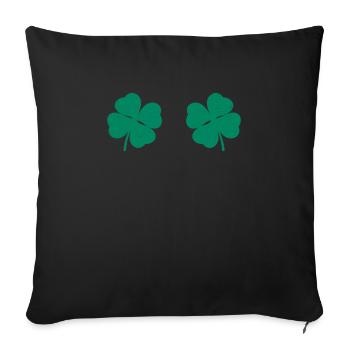 Manigances St Patrick’s Day Clover Ladies - Housse de coussin décorative 45 x 45 cm - noir - Devant