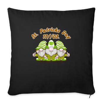 Joyeux lutins de la Saint-Patrick - Housse de coussin décorative 45 x 45 cm - noir - Devant