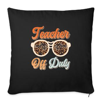 Enseignant hors service enseignant enseignant à la retraite - Housse de coussin décorative 45 x 45 cm - noir - Devant