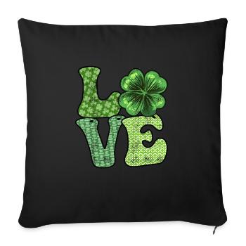 Les Irlandais adorent la Saint-Patrick - Housse de coussin décorative 45 x 45 cm - noir - Devant
