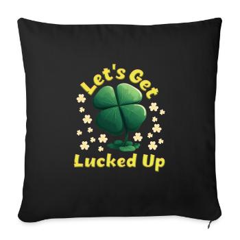 Ayons de la chance Clover Saint-Patrick - Housse de coussin décorative 45 x 45 cm - noir - Devant