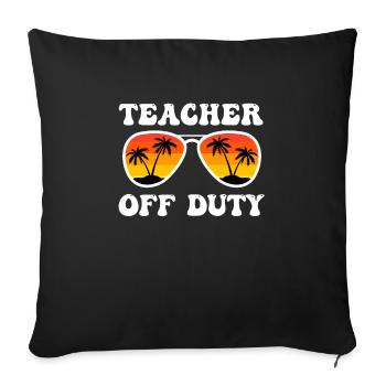 Enseignant hors service enseignant enseignant à la retraite - Housse de coussin décorative 45 x 45 cm - noir - Devant