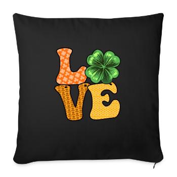 Les Irlandais adorent la Saint-Patrick - Housse de coussin décorative 45 x 45 cm - noir - Devant