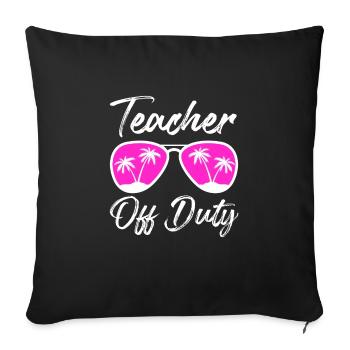 Enseignant hors service enseignant enseignant à la retraite - Housse de coussin décorative 45 x 45 cm - noir - Devant