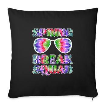 Spring Break Squad Sommerferien Spring Break - Sofakissenbezug 45 x 45 cm - Schwarz - Vorne