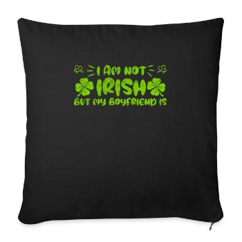 Irish friend St Patrick's Day - Sofa pillowcase 17,3'' x 17,3'' (45 x 45 cm) - black - Front