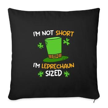 Leprechaun Size Little Friend St. Patrick's Day - Sofa pillowcase 17,3'' x 17,3'' (45 x 45 cm) - black - Front