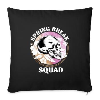 Spring Break Squad Sommerurlaub Spring Break - Sofakissenbezug 45 x 45 cm - Schwarz - Vorne