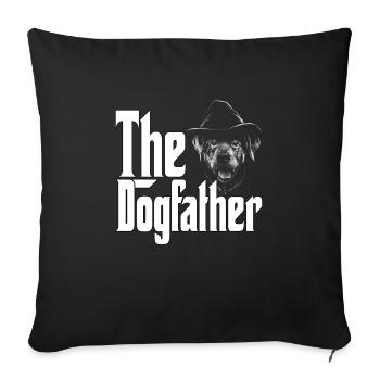 DogCowboy Dog Dad Dogfather Dogs Daddy Father Rott - Sofakissenbezug 45 x 45 cm - Schwarz - Vorne