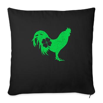 Shenanigan's Clover St. Patrick's Day - Sofa pillowcase 17,3'' x 17,3'' (45 x 45 cm) - black - Front