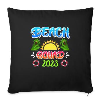Beach Squad 2023 Urlaub mit Freunden Spring Break - Sofakissenbezug 45 x 45 cm - Schwarz - Vorne