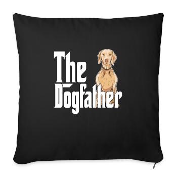 Weimaraner Dog Dad Dogfather Dogs Daddy Father Red - Sofa pillowcase 17,3'' x 17,3'' (45 x 45 cm) - black - Front