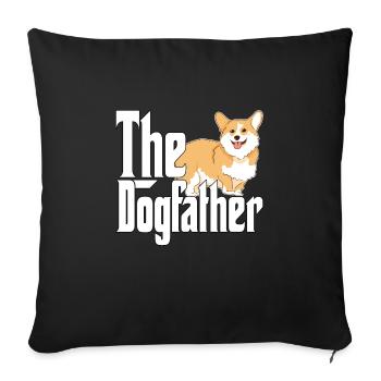 Corgi Dog Dad Dogfather Dogs Daddy Father Rottie - Sofakissenbezug 45 x 45 cm - Schwarz - Vorne