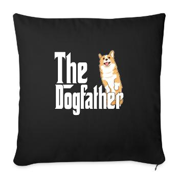 Corgi Dog Dad Dogfather Dogs Daddy Father Rottie - Sofakissenbezug 45 x 45 cm - Schwarz - Vorne