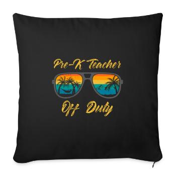 Éducateur de maternelle préscolaire enseignant en congé - Housse de coussin décorative 45 x 45 cm - noir - Devant