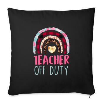 Enseignant hors service enseignant enseignant à la retraite - Housse de coussin décorative 45 x 45 cm - noir - Devant