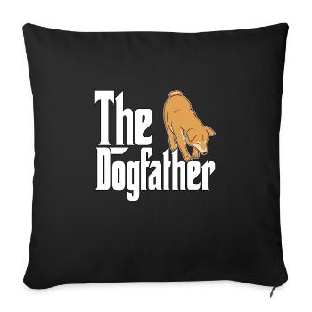 Shiba Inu Dog Dad Dogfather Dogs Daddy Father Rott - Sofakissenbezug 45 x 45 cm - Schwarz - Vorne