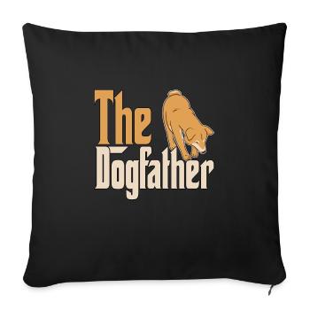 Shiba Inu Dog Dad Dogfather Dogs Daddy Father Rott - Sofakissenbezug 45 x 45 cm - Schwarz - Vorne