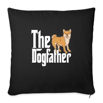 Shiba Inu Dog Dad Dogfather Dogs Daddy Father Rott - Sofakissenbezug 45 x 45 cm - Schwarz - Vorne