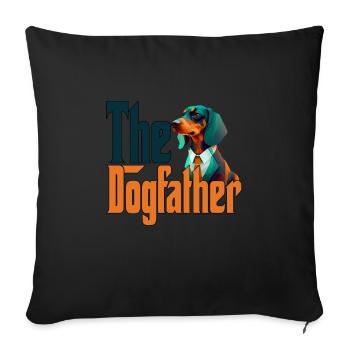 Dachshund Dog Dad Dogfather Dogs Daddy Father Rott - Sofakissenbezug 45 x 45 cm - Schwarz - Vorne
