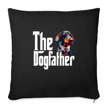Dachshund Dog Dad Dogfather Dogs Daddy Father Rott - Sofakissenbezug 45 x 45 cm - Schwarz - Vorne