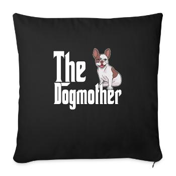 French Bulldog Dog Mom Dogmother Dogs Mommy - Sofa pillowcase 17,3'' x 17,3'' (45 x 45 cm) - black - Front
