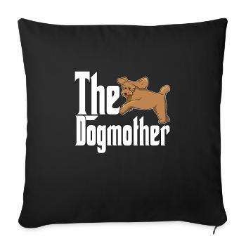Labradoodle Chien Maman Chienne Chiens Maman - Housse de coussin décorative 45 x 45 cm - noir - Devant