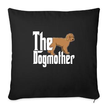 Labradoodle Chien Maman Chienne Chiens Maman - Housse de coussin décorative 45 x 45 cm - noir - Devant