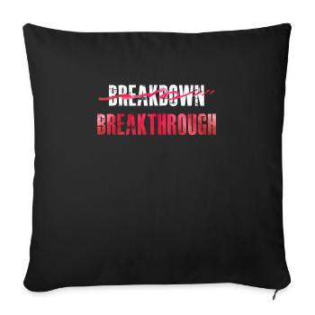 Pause en santé mentale grâce à la sensibilisation mentale - Housse de coussin décorative 45 x 45 cm - noir - Devant
