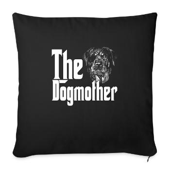 Rottweiler Eyepatch Dog Mom Dogmother Dogs Mommy - Housse de coussin décorative 45 x 45 cm - noir - Devant