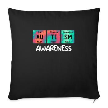 Autism Awareness Diversity and Awareness - Sofa pillowcase 17,3'' x 17,3'' (45 x 45 cm) - black - Front