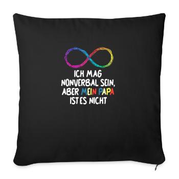 Autisten ADHS ADHD Autismus Jugendliche - Sofakissenbezug 45 x 45 cm - Schwarz - Vorne