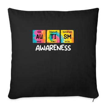 Autism Awareness Diversity and Awareness - Sofa pillowcase 17,3'' x 17,3'' (45 x 45 cm) - black - Front