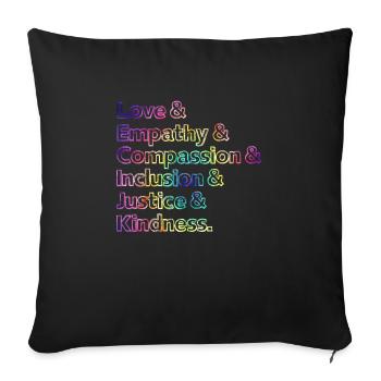 Inclusion Acceptance handicap Solidarity - Sofa pillowcase 17,3'' x 17,3'' (45 x 45 cm) - black - Front