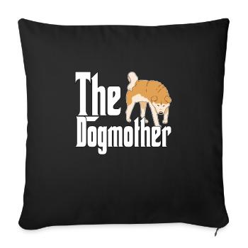 Akita Chien Maman Chienne Chiens Maman - Housse de coussin décorative 45 x 45 cm - noir - Devant
