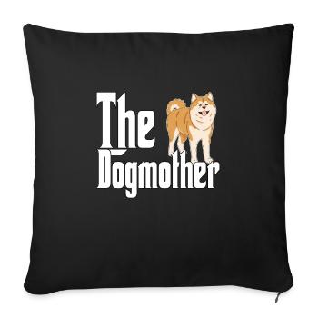 Akita Chien Maman Chienne Chiens Maman - Housse de coussin décorative 45 x 45 cm - noir - Devant