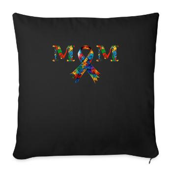 Autisme Mère Autisme Loop Autiste - Housse de coussin décorative 45 x 45 cm - noir - Devant