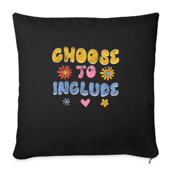 Handicap d’acceptation L’inclusion est une décision - Housse de coussin décorative 45 x 45 cm - noir - Devant