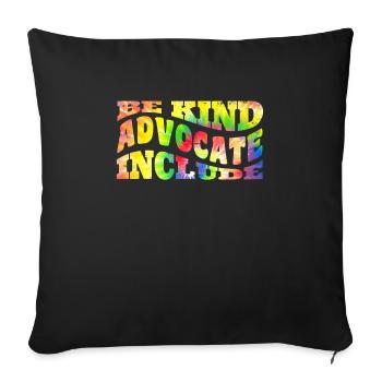 Soyez gentil Conscience Acceptation handicap Inclusion - Housse de coussin décorative 45 x 45 cm - noir - Devant