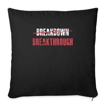 Mental Health Break Through Awareness Mental - Sofa pillowcase 17,3'' x 17,3'' (45 x 45 cm) - black - Front