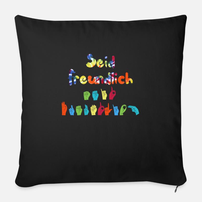 Mentale Gesundheit Be kind to your mind - Sofakissenbezug 45 x 45 cm - Schwarz